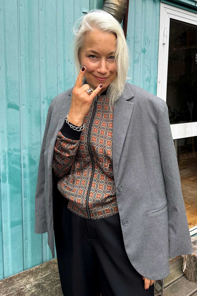 Ruth Reversible Bomber Jacket nostalgia/pine from Yahmo