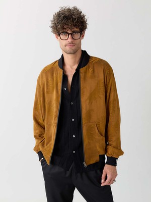 Laslo Reversible Bomber Jacket sandalwood/black from Yahmo