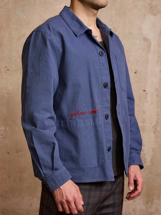Fritz Embroidered Workwear Jacket blue from Yahmo