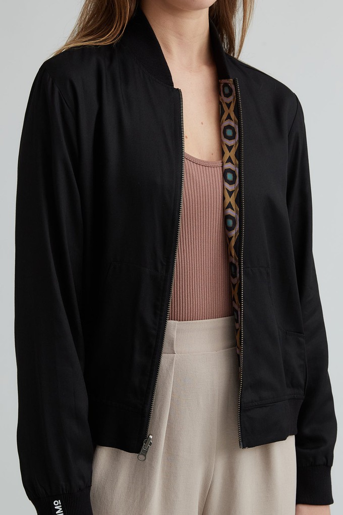 Ruth Reversible Bomber Jacket kaleidoscope/black from Yahmo