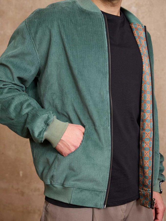 Oskar Reversible Bomber Jacket atlas/teal from Yahmo