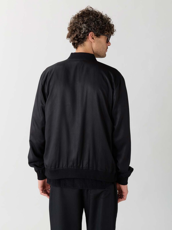 Laslo Reversible Bomber Jacket sandalwood/black from Yahmo