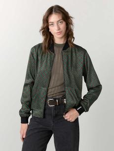 Ruth Reversible Bomber Jacket emerald/black via Yahmo