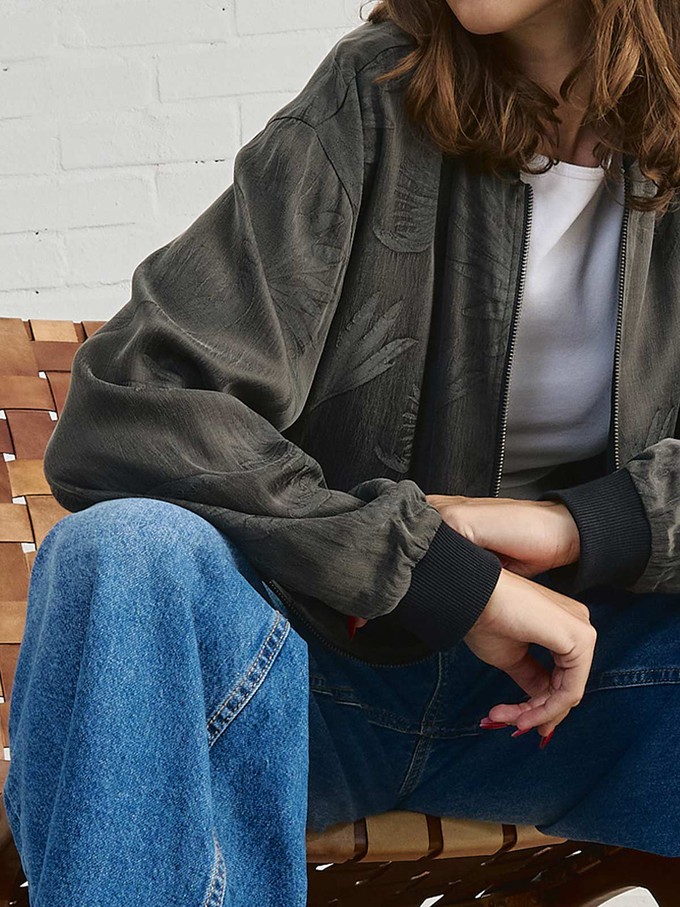 Lene Reversible Bomber Jacket Onyx/Black from Yahmo