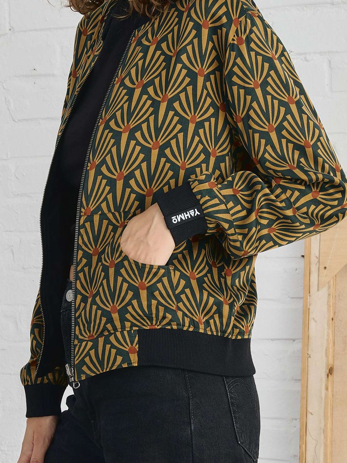 Ruth Reversible Bomber Jacket Artdeco/Black from Yahmo Ruth Reversible Bomber Jacket Artdeco/Black from Yahmo