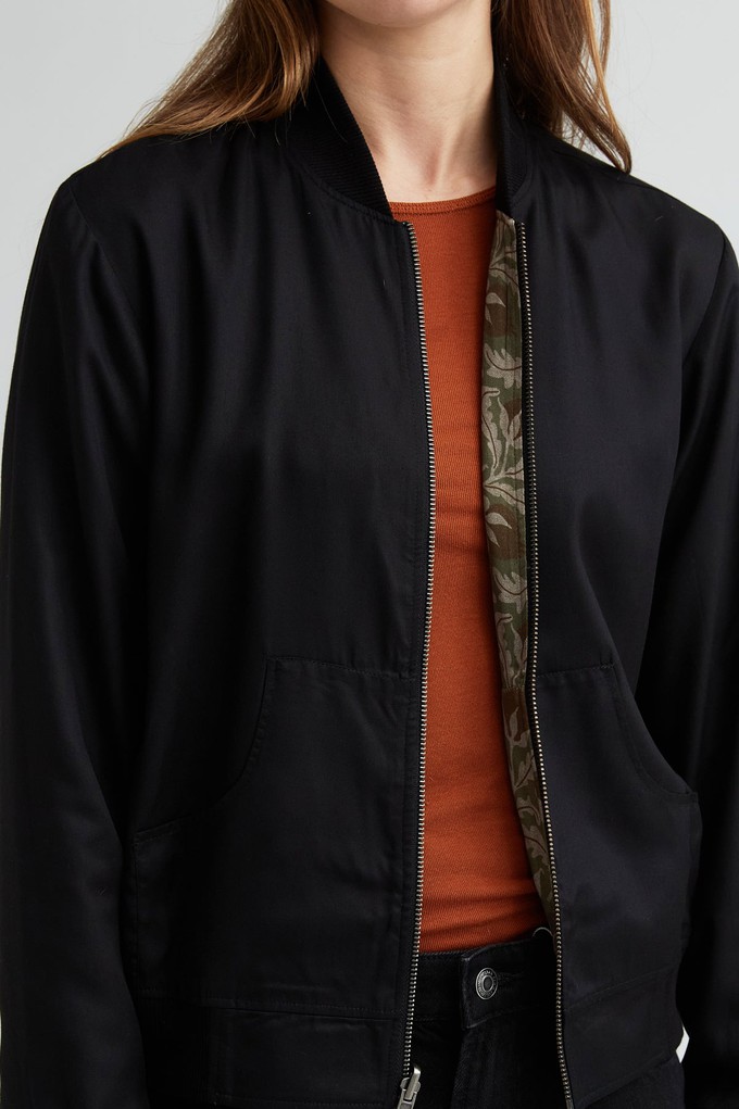 Ruth Reversible Bomber Jacket chestnut/black from Yahmo