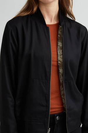 Ruth Reversible Bomber Jacket chestnut/black from Yahmo