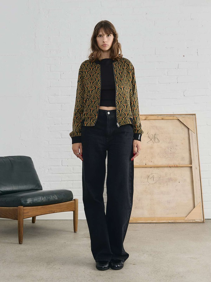 Ruth Reversible Bomber Jacket Artdeco/Black from Yahmo Ruth Reversible Bomber Jacket Artdeco/Black from Yahmo