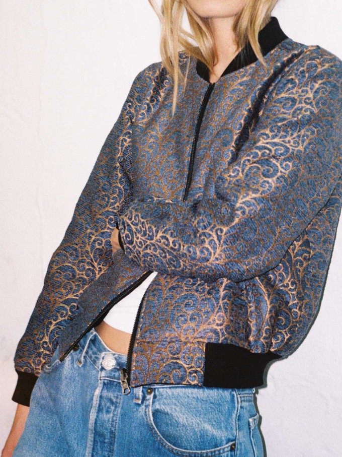 Berta Reversible Bomber Jacket copper/black from Yahmo