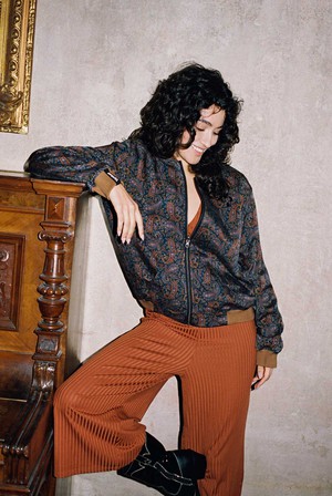 Elsa Reversible Bomber Jacket Paisley/Caramel from Yahmo