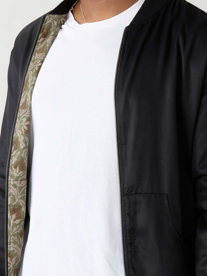 Laslo Reversible Bomber Jacket chestnut/black from Yahmo