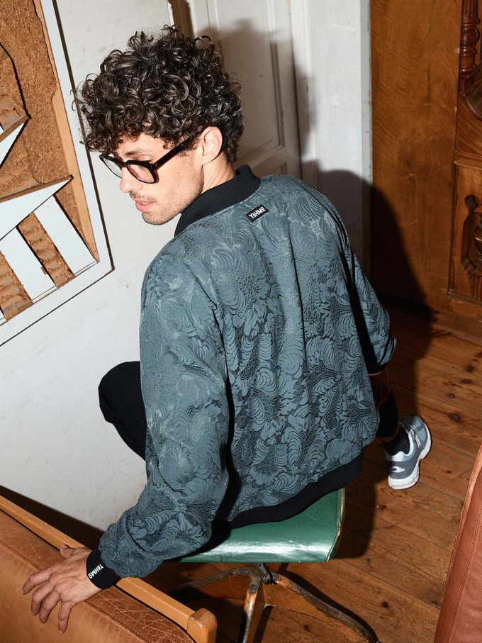 Laslo Reversible Bomber Jacket Eclipse/Black from Yahmo