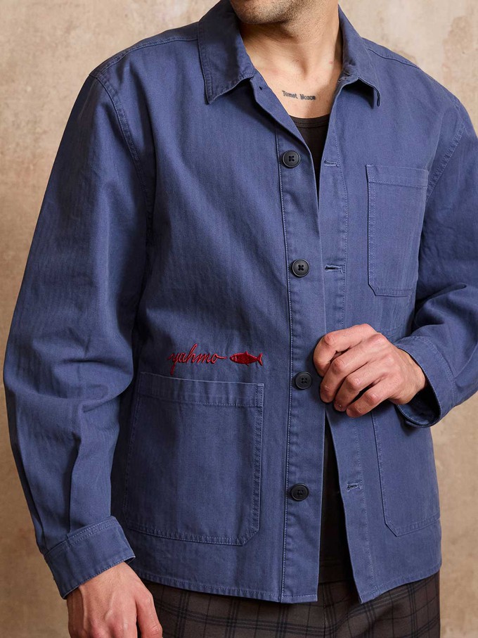Fritz Embroidered Workwear Jacket blue from Yahmo