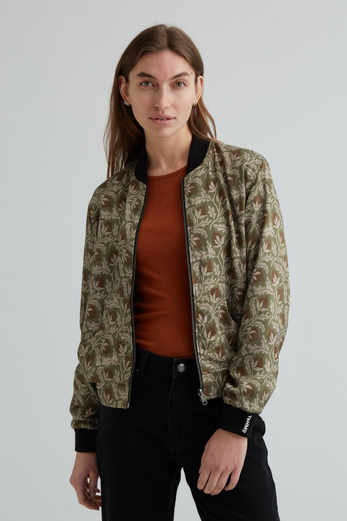 Ruth Reversible Bomber Jacket chestnut/black from Yahmo