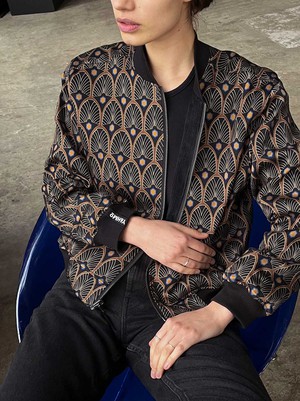 Elsa Reversible Bomber Jacket Metropolis/Black from Yahmo