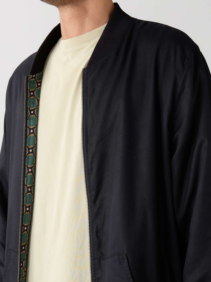 Laslo Reversible Bomber Jacket emerald/black from Yahmo