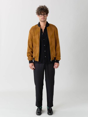 Laslo Reversible Bomber Jacket sandalwood/black from Yahmo