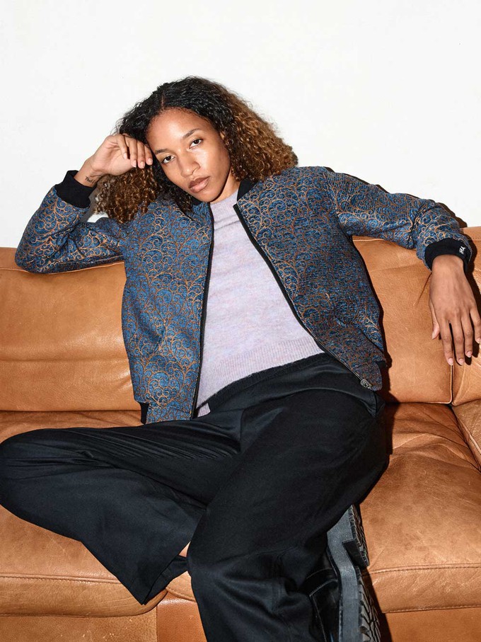 Berta Reversible Bomber Jacket copper/black from Yahmo