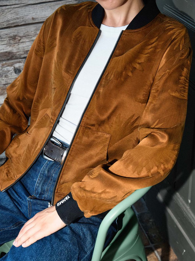 Ruth Reversible Bomber Jacket sandalwood/black from Yahmo