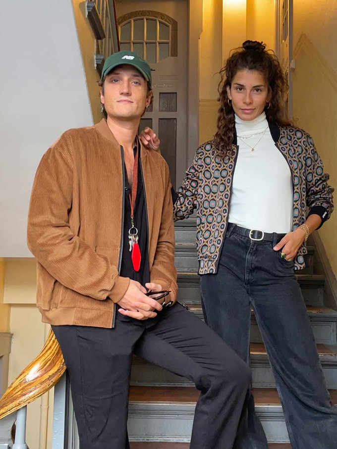 Oskar Reversible Bomber Jacket masala/caramel from Yahmo