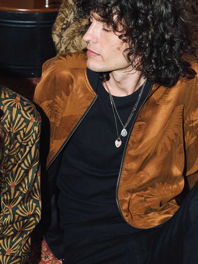 Laslo Reversible Bomber Jacket sandalwood/black from Yahmo
