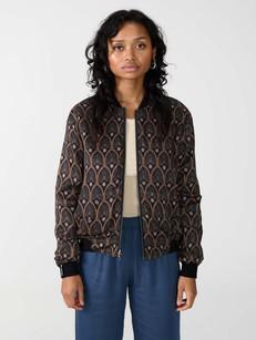 Elsa Reversible Bomber Jacket metropolis/black via Yahmo