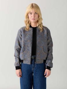 Berta Reversible Bomber Jacket copper/black via Yahmo