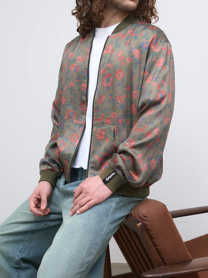 Laslo Reversible Bomber Jacket Daydream/Olive from Yahmo