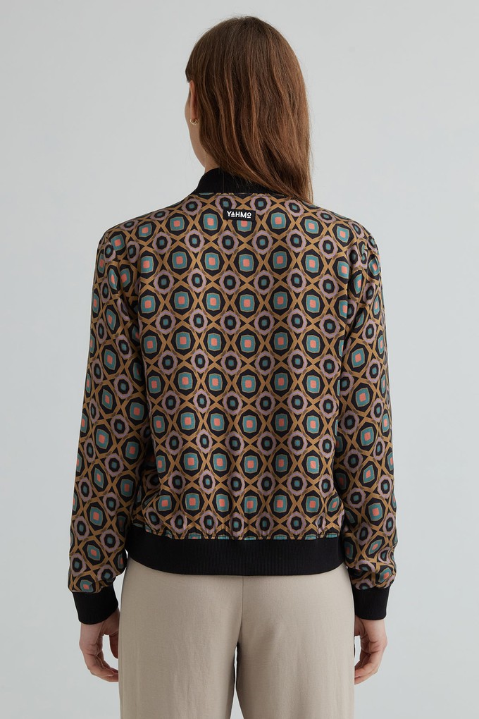 Ruth Reversible Bomber Jacket kaleidoscope/black from Yahmo