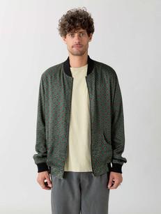 Laslo Reversible Bomber Jacket emerald/black via Yahmo