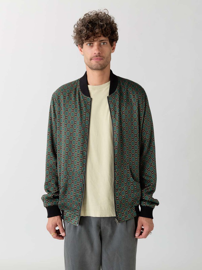 Laslo Reversible Bomber Jacket emerald/black from Yahmo
