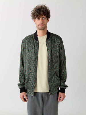Laslo Reversible Bomber Jacket emerald/black from Yahmo