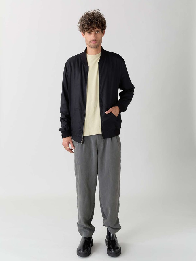 Laslo Reversible Bomber Jacket emerald/black from Yahmo