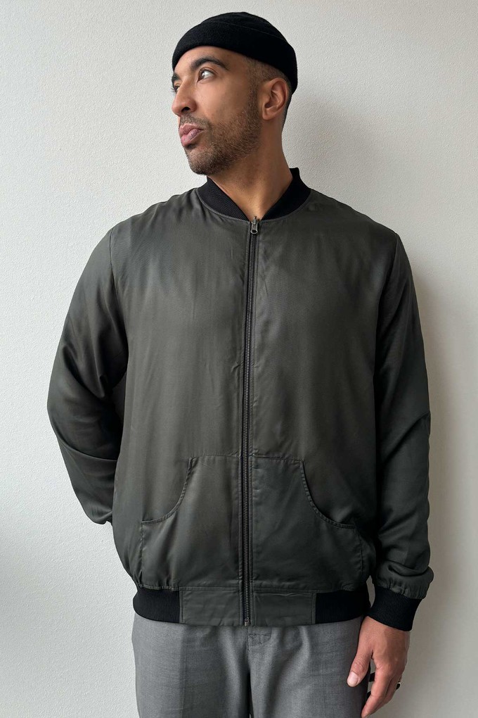 Laslo Reversible Bomber Jacket nostalgia/pine from Yahmo