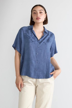 Lotte Shirt Zen Indigo from Yahmo