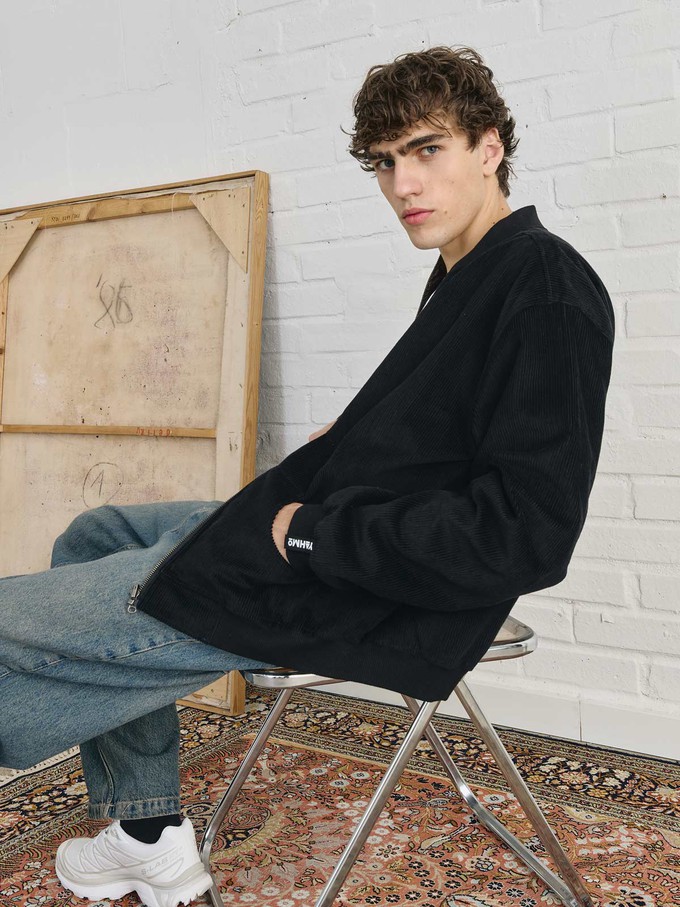 Oskar Reversible Bomber Jacket Metropolis/Black from Yahmo