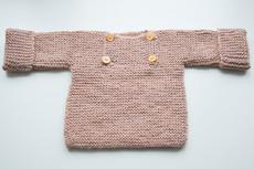 Baby Sweater | Baby Rosé | 100% Baby Alpaca Wool | 6-12 Months from Yanantin Alpaca
