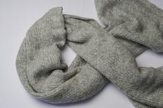 Tightly Knitted Extra Large Scarf | Silvery Grey | Baby Alpaca & Merino Wool Blend via Yanantin Alpaca