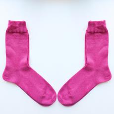Knitted Socks | Funky Fuchsia | 100% Alpaca Wool | Sustainable and Ethically Made via Yanantin Alpaca