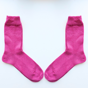 Knitted Socks | Funky Fuchsia | 100% Alpaca Wool | Sustainable and Ethically Made from Yanantin Alpaca