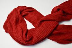Extra Large Scarf | Royal Red | Baby Alpaca & Merino Wool Blend | Loosely Knitted via Yanantin Alpaca