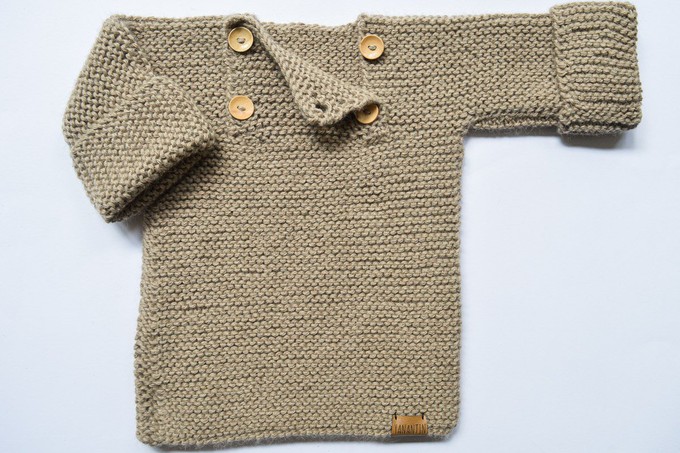 Baby Sweater | 100% Baby Alpaca Wool | 3-6 Months | Baby Bear from Yanantin Alpaca