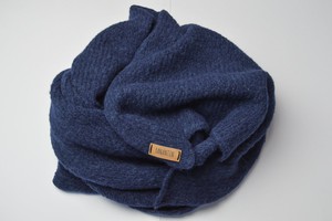 Chunky Scarf | Navy Blue | Baby Alpaca & Merino Wool Blend | Extra Large Size from Yanantin Alpaca