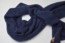 Tightly Knitted Extra Large Scarf | Navy Blue | Baby Alpaca & Merino Wool Blend via Yanantin Alpaca