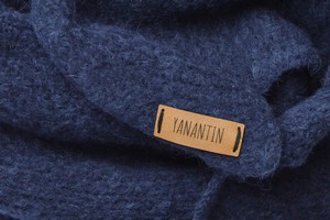 Chunky Scarf | Navy Blue | Baby Alpaca & Merino Wool Blend | Extra Large Size from Yanantin Alpaca