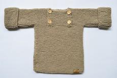 Baby Sweater | Baby Beige | 100% Baby Alpaca Wool | 6-12 Months from Yanantin Alpaca