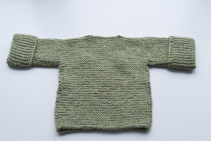 Baby Sweater | Baby Grass | 100% Baby Alpaca Wool | 6-12 Months from Yanantin Alpaca