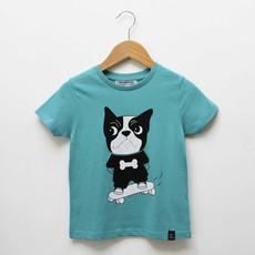 Kids t-shirt ‘Baggy Dog’ | Teal blue via zebrasaurus