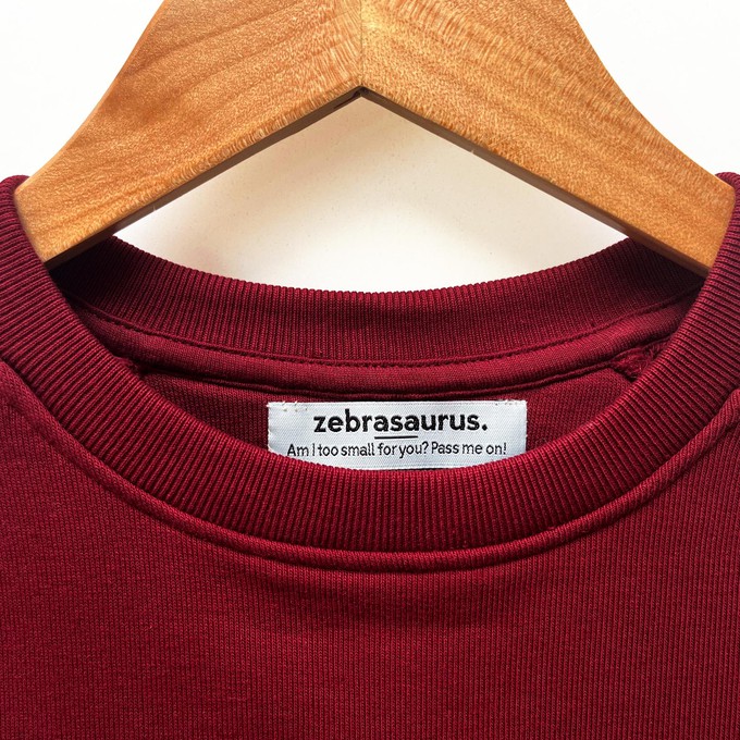 Kids sweater ‘Horse-d’oeuvre’ | Burgundy from zebrasaurus