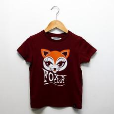 Kids t-shirt ‘Foxy lady’ – Burgundy from zebrasaurus